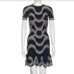 RARE Alexander McQueen Knit Intarsia Dress, Size XS